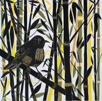 Bamboo + Blackbird by Cathy King